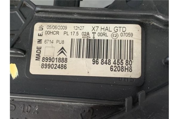Recambio de faro delantero izquierdo para citroen c5 tourer 2.0 business class referencia OEM IAM 9684845580 89901888 