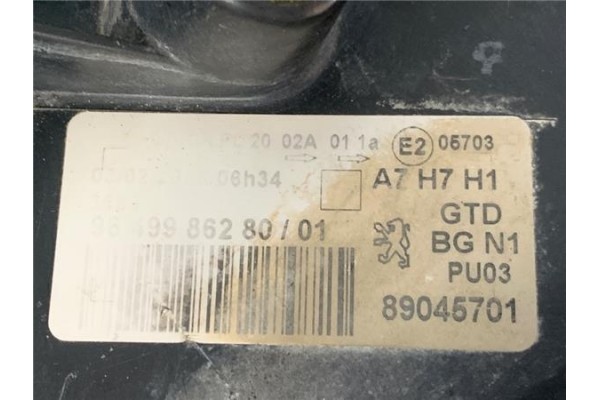 Recambio de faro delantero izquierdo para peugeot 207 1.4 16v referencia OEM IAM 9649986280 89045701 