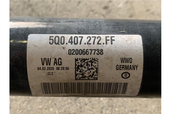 Recambio de palier delantero derecho para volkswagen golf vii berlina (bq1/be2) 1.6 sport referencia OEM IAM 5Q0407272FF  