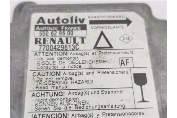 Recambio de centralita airbag para renault laguna (b56) referencia OEM IAM 7700429613C 550629600 