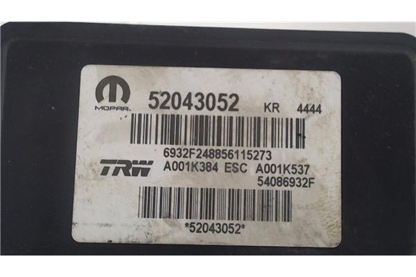 Recambio de nucleo abs para jeep renegade (bu) 1.6 limited fwd referencia OEM IAM 52043052  