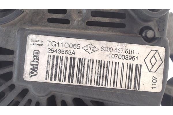Recambio de alternador para renault grand scénic ii (jm0/1_) 1.9 dci (jm14) referencia OEM IAM 8200667610 TG11C065 