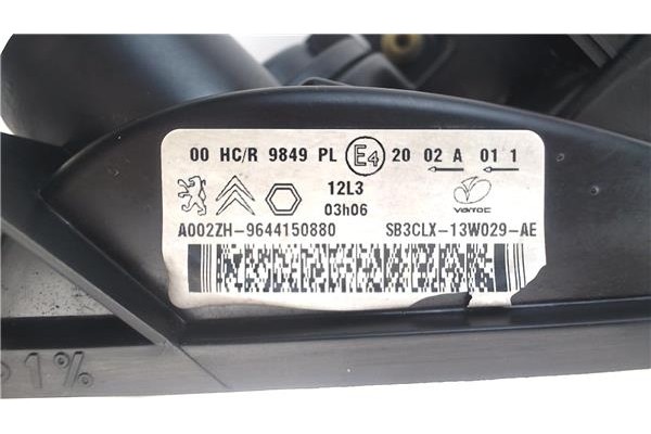 Recambio de faro delantero dcho para peugeot partner furgón (5) 1.6 hdi 75 referencia OEM IAM 9644150880 SB3CLX13W029AE 