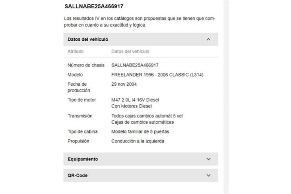 Recambio de centralita para land rover freelander (ln) 2.0 hse familiar referencia OEM IAM NNN500340  