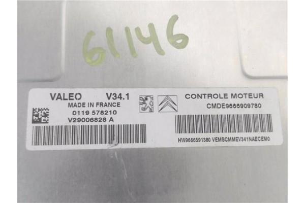Recambio de centralita para peugeot 207 1.4 x-line referencia OEM IAM 9666909780  