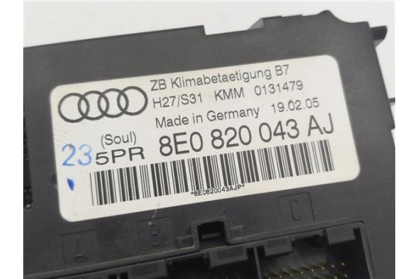 Recambio de mandos climatizador para audi a4 berlina (8e) 2.0 tdi 16v (103kw) referencia OEM IAM 8E0820043AJ  