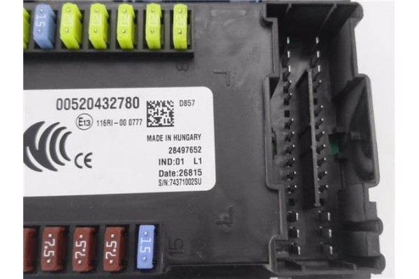 Recambio de caja fusibles/rele para jeep renegade (bu) 1.6 limited fwd referencia OEM IAM 00520432780 520432780 