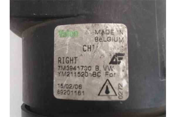 Recambio de faro antiniebla derecho para seat alhambra (7v9) referencia OEM IAM 7M3941700B YM21152018C 