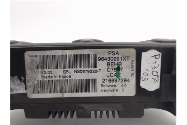 Recambio de mandos climatizador para peugeot 307 (s1) referencia OEM IAM 96430991XT 216697294 