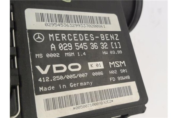 Recambio de centralita para mercedes-benz clase a (bm 168) 1.6 160 (168.033) referencia OEM IAM A0295453632 A1661404100 