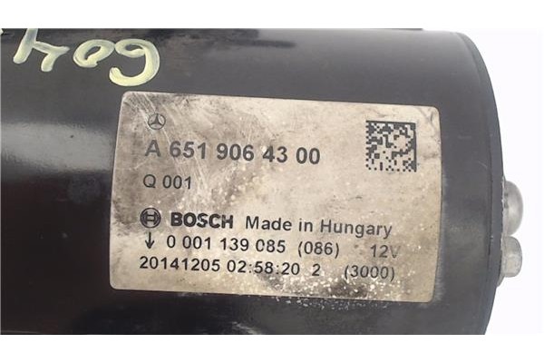 Recambio de motor arranque para mercedes-benz vito furgón (447) 2.1 114/116 cdi, 119 cdi/bt 4x4 extralang (447.605) referencia O