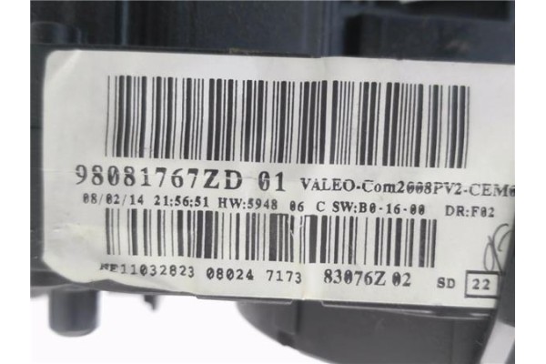 Recambio de mando intermitencia para peugeot 2008 1.2 access referencia OEM IAM 98081767ZD  