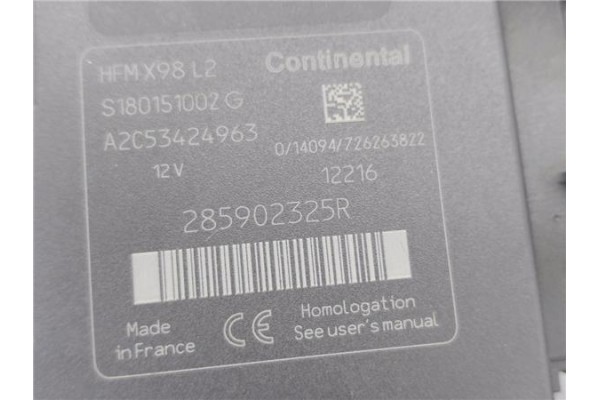 Recambio de clausor para renault clio iv 1.5 business referencia OEM IAM 285902325R A2C0075500 
