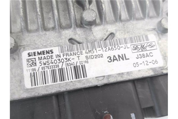 Recambio de centralita para ford focus c-max 1.8 tdci referencia OEM IAM 4M5112A650JL 5WS40303KT 