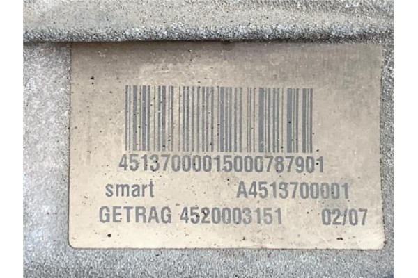 Recambio de caja cambios automatica para smart fortwo coupe 1.0 fortwo coupe (52kw) referencia OEM IAM A4513700001  