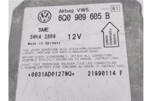 Recambio de centralita airbag para volkswagen passat berlina (3b2) 1.9 tdi referencia OEM IAM 6Q0909605B 5WK42869 