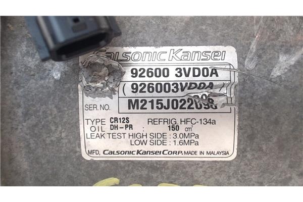 Recambio de compresor aire acond. para nissan nv200 furgón 1.5 dci referencia OEM IAM 926003VD0A M215J022098 
