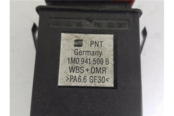 Recambio de interruptor luces emergencia para seat leon (1m1) 1.9 signo referencia OEM IAM 1M0941509B  