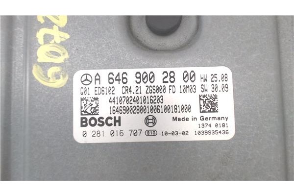 Recambio de centralita para mercedes-benz vito / mixto furgón (w639) 109 cdi referencia OEM IAM A6469002800 281016707 