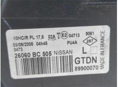 Recambio de faro delantero izquierdo para nissan micra (k12e) 1.2 16v referencia OEM IAM 26060BC505  