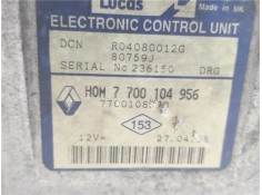 Recambio de centralita para renault kangoo i (f/kc0) d 55 1.9 (kc0d) referencia OEM IAM 7700104956 R04080012G 