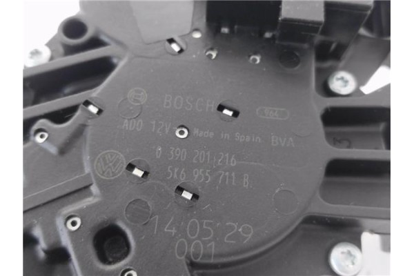 Recambio de motor limpiaparabrisas trasero para volkswagen polo v (6r1) 1.0 referencia OEM IAM 390201216 5K6955711 