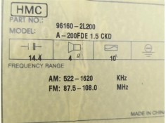 Recambio de radio / cd para hyundai i30 (fd) 1.6 comfort referencia OEM IAM 961602L200  