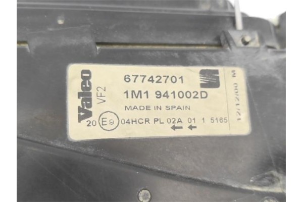 Recambio de faro delantero dcho para seat leon (1m1) 1.9 tdi referencia OEM IAM 1M1941016  