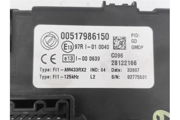 Recambio de centralita para fiat punto / grande punto (199) 1.3 d multijet referencia OEM IAM 00517986150  