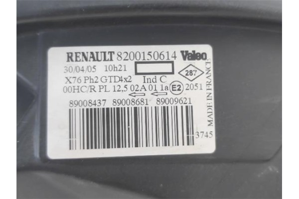 Recambio de faro delantero izquierdo para renault kangoo i (f/kc0) 1.5 dci (kc07) referencia OEM IAM 8200150614  