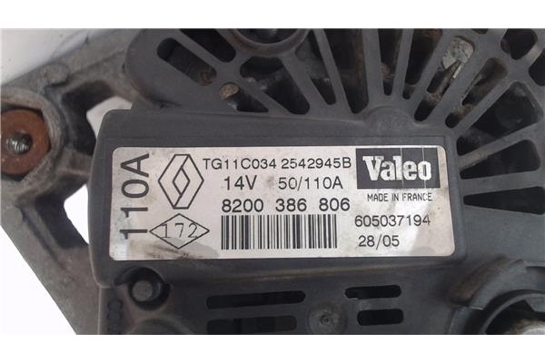 Recambio de alternador para renault megane ii (bm0/1_, cm0/1_) 1.5 dci (bm0f, cm0f) referencia OEM IAM 8200386806 TG11C034254294