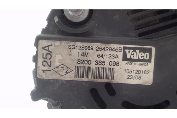 Recambio de alternador para renault kangoo i (f/kc0) 1.5 dci (kc07) referencia OEM IAM 8200385098 2542946B 