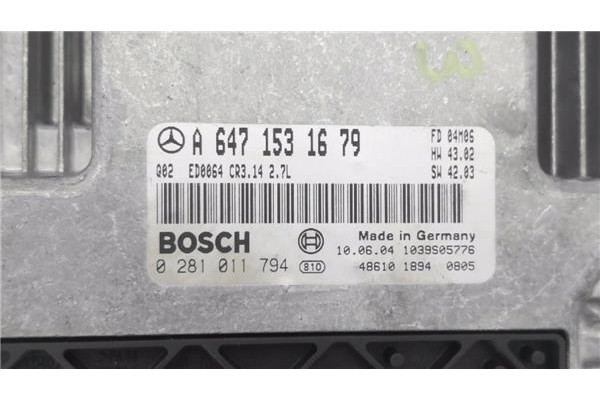 Recambio de centralita para mercedes-benz clase e (bm 211) berlina 2.7 e 270 cdi (211.016) referencia OEM IAM A6471531679 281011