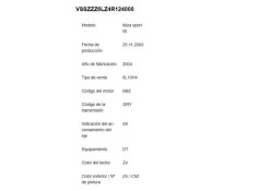 seat ibiza (6l1) del año 2004