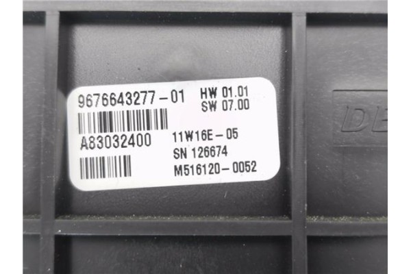 Recambio de mandos climatizador para peugeot partner tepee 1.6 premium referencia OEM IAM 9676643277 A83032400 