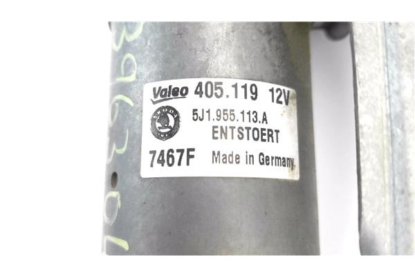 Recambio de motor limpiaparabrisas delantero para skoda fabia (5j2) 1.4 tdi referencia OEM IAM 5J1955113A  