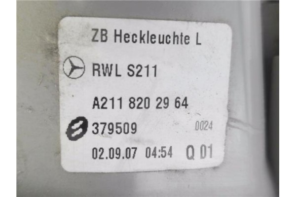 Recambio de piloto porton trasero izquierdo para mercedes-benz clase e (bm 211) berlina 3.0 e 280 cdi (211.020) referencia OEM I