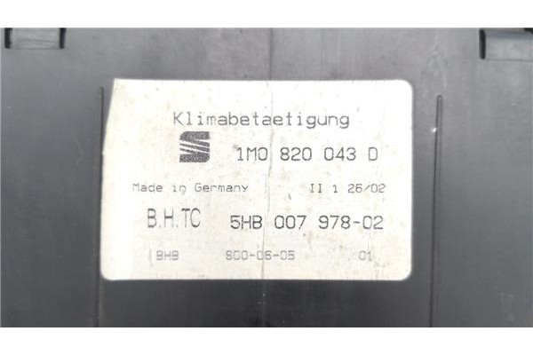 Recambio de mandos calefaccion / a.a. para seat leon (1m1) 1.9 tdi referencia OEM IAM 1M0820043D 5HB00797802 