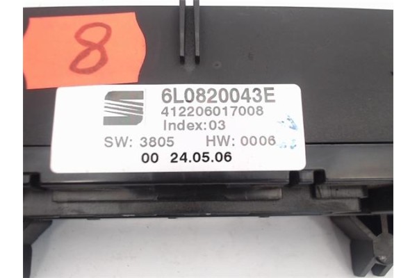 Recambio de mandos climatizador para seat ibiza (6l1) referencia OEM IAM (6L0820043E) (412206017008) 