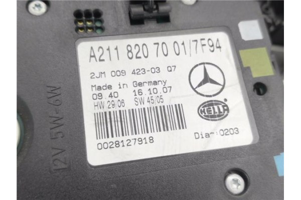 Recambio de luz delantero central techo para mercedes-benz clase e (bm 211) berlina 3.0 e 280 cdi (211.020) referencia OEM IAM A
