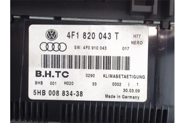 Recambio de mandos climatizador para audi a6 berlina (4f2) referencia OEM IAM (4F1820043T) (5HB008834-38) 