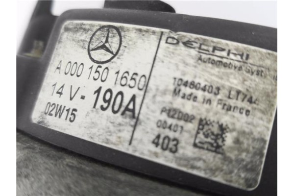 Recambio de alternador para mercedes-benz clase e (bm 210) berlina 2.7 270 cdi (210.016) referencia OEM IAM A0001501650  