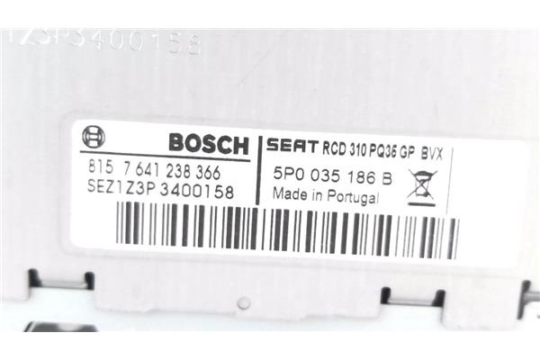 Recambio de radio / cd para seat altea xl (5p5) 1.6 tdi referencia OEM IAM 5P0035186B 8,15764E+12 