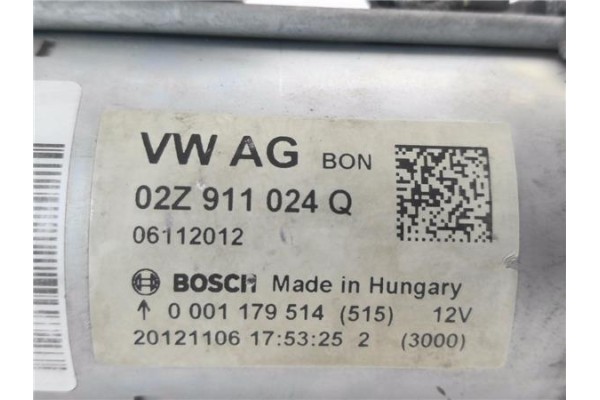 Recambio de motor arranque para volkswagen golf vi (5k1) 1.6 advance bluemotion referencia OEM IAM 02Z911024Q 1179514 