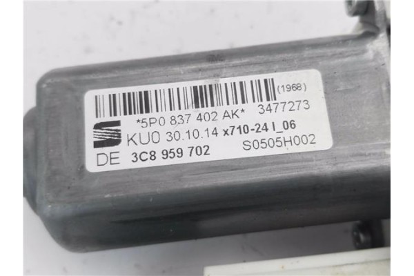Recambio de motor elevalunas delantero derecho para seat altea xl (5p5) 1.6 tdi referencia OEM IAM 5P0837402AK 3C08959702 