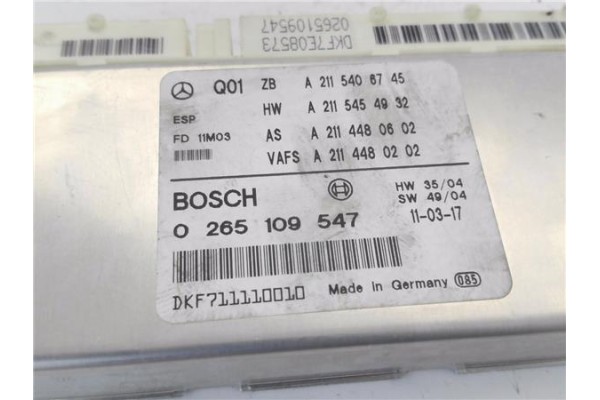 Recambio de centralita esp para mercedes-benz clase e (bm 211) berlina 2.7 e 270 cdi (211.016) referencia OEM IAM A2115406745 26
