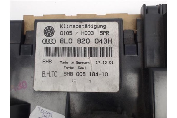 Recambio de mandos climatizador para audi a3 (8l) referencia OEM IAM (8L0820043H) (5HB008184-10) 