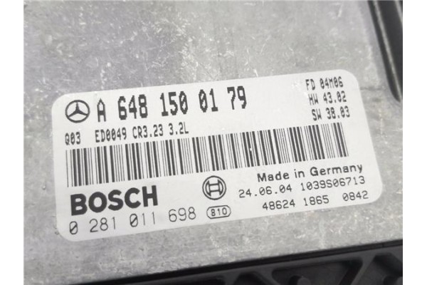 Recambio de centralita para mercedes-benz clase e (bm 211) berlina 3.2 e 320 cdi (211.026) referencia OEM IAM A6481500179 281011
