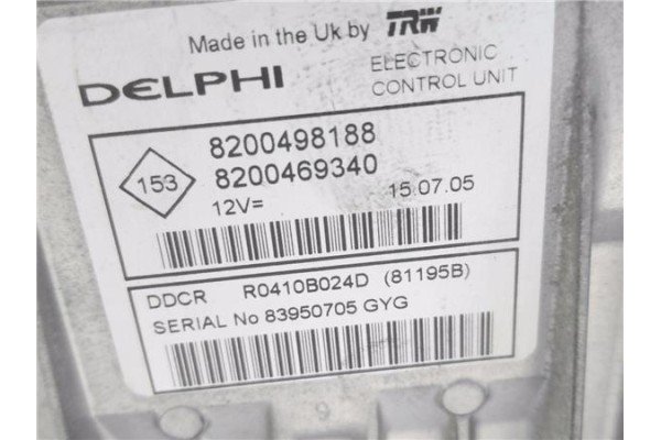 Recambio de centralita para renault megane ii (bm0/1_, cm0/1_) 1.5 dci (bm0f, cm0f) referencia OEM IAM 8200498188 8200469340 