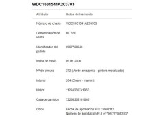 mercedes-benz clase m (bm 163) del año 2000